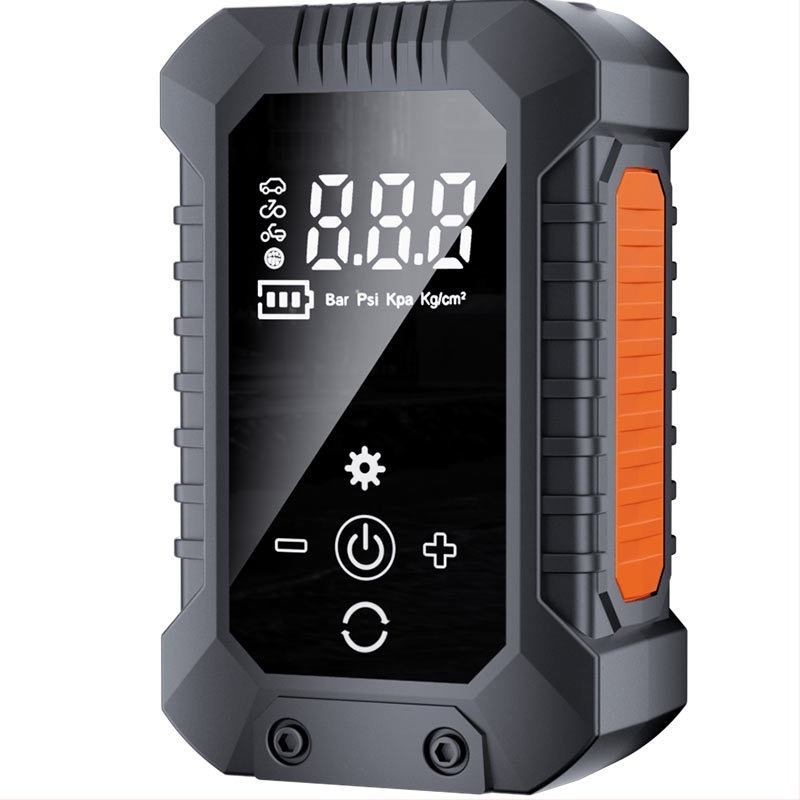 Преносима автомобилна помпа за въздух, електрическа, презареждаща и безжична, цифров манометър за налягането в гумите, 12V, 25 л/мин, време на работа 5–20 мин