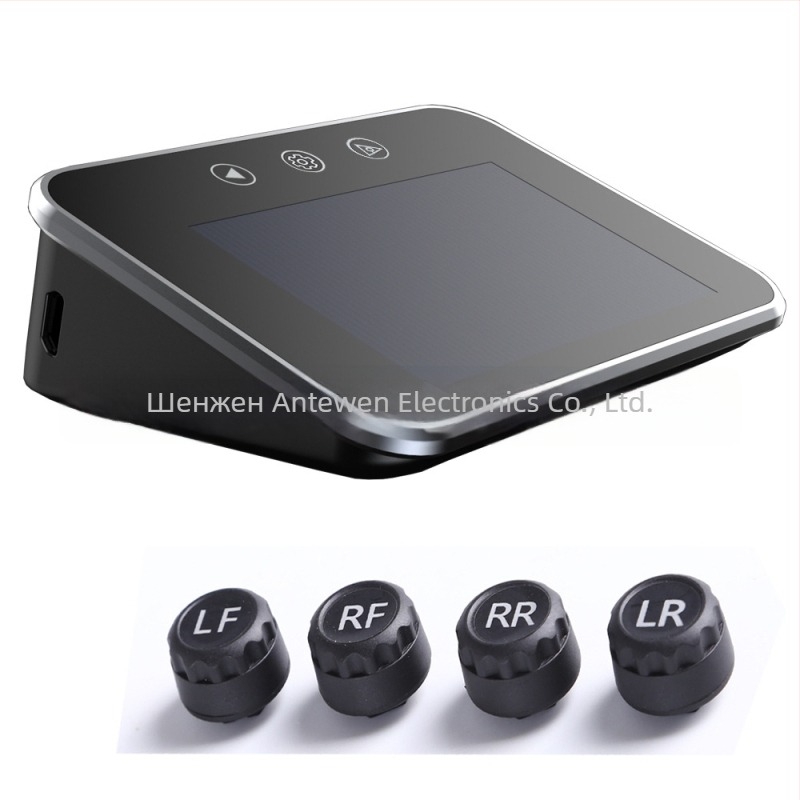 Соларна безжична TPMS система за мониторинг на налягането в гумите — за автомобили, RV и SUV, цифров мини дисплей, диапазон 0-8 bar, вградена конструкция