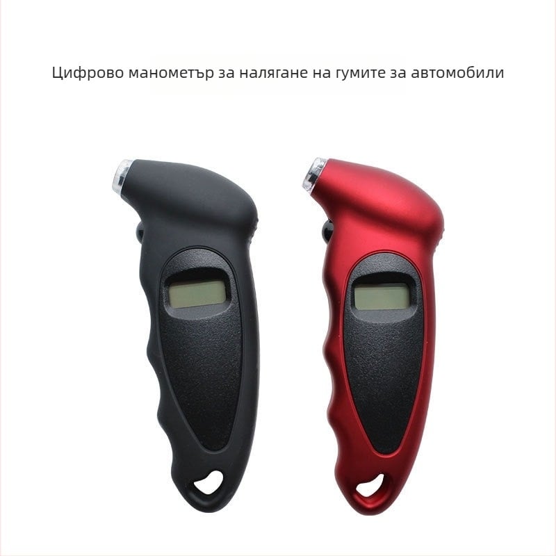 Дигитален манометър за автомобилни гуми с електронен дисплей, диапазон 0-150 psi, точност ±1,5 psi, захранван от батерия AG13, ABS корпус