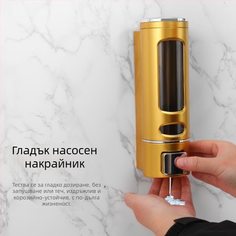 Диспенсър за сапун 400 мл, стенен монтаж, 1/2/3 глави, ABS, ръчно натискане