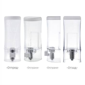 Дозатор за шампоан и душ гел, стенно без пробиване, GPPS материал, 500 ml обем, ръчно натискане, модерен стил, гладка повърхност