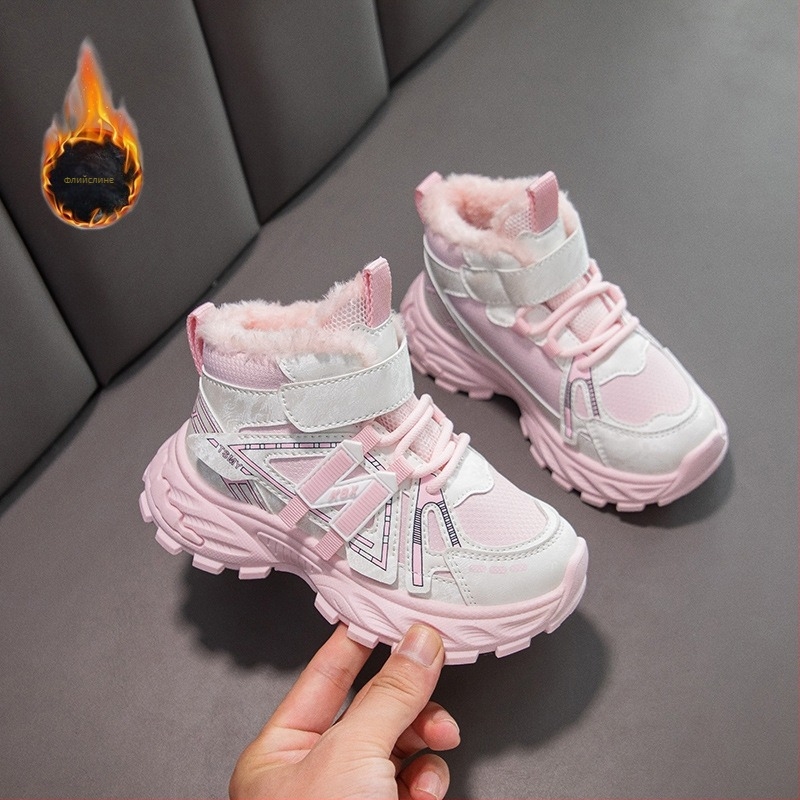 Детски обувки с тънка подметка, лепенка, PU горна част, гумена подметка, за деца 4–12 г., пролет-есен