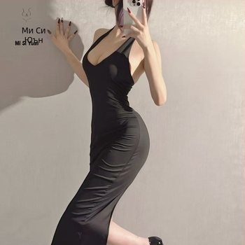 Стягаща презрамкова рокля за ролева игра – униформа, полиестер 95–100%, стил: тясна униформа, теми за ролева игра: сладко момиче, кралица на бала, професионална жена