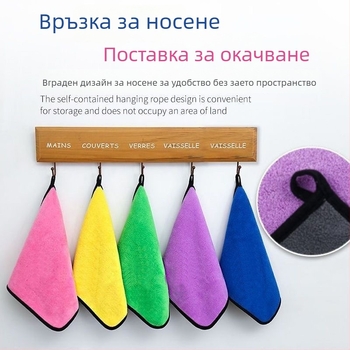 Кърпа за съдове от дървено влакно за стъкло (без следи)