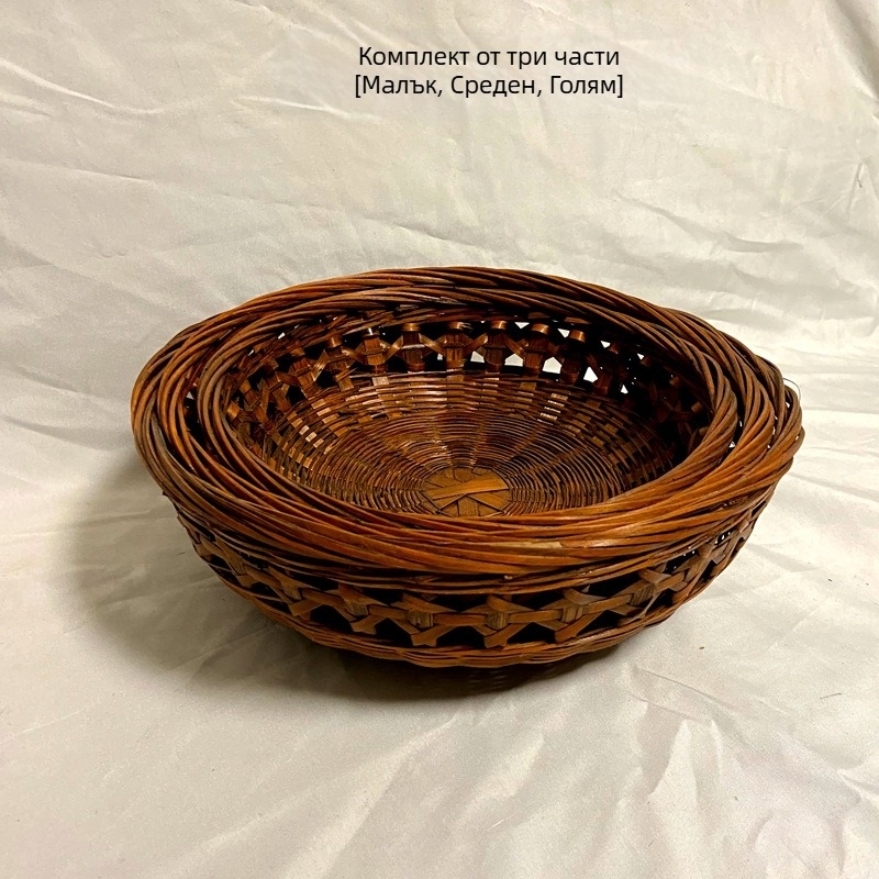 Плодова кошница - Phoenix Bamboo Art - Светъл лукс ретро стил - Високо качество - Лято 2021