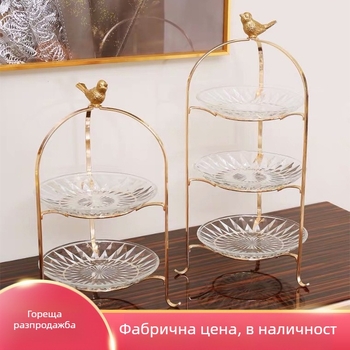 Декоративна тава за кафе маса, желязна с електроплакирано покритие – модерен минималистичен стил, европейски и американски дизайн, подходящ подарък за сватба, нов дом и парти