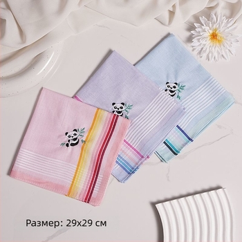 Женски джобен квадрат с бродирана панда (Unique; за възрастни; сплав; пролет 2025)