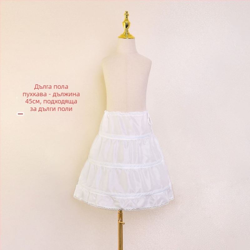Petticoat за Flower Girl с метален пръстен – безкостен bustle, налично на склад, лято 2021