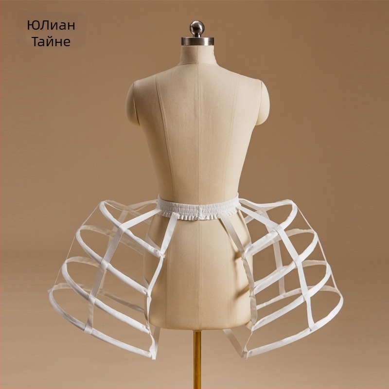 Lolita подплата за пола с Rococo барокови птичи клетки обручи, три стоманени пръстена, двойнослойна прежда, Yu Lian Tianzi, за възрастни, пролет 2024