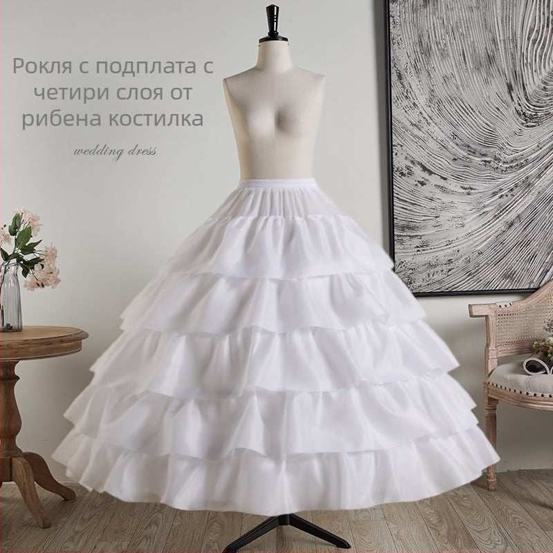 Сватбена рокля подпора за пола с три стоманени пръстена, двоен слой прежда – за възрастни, лято 2022