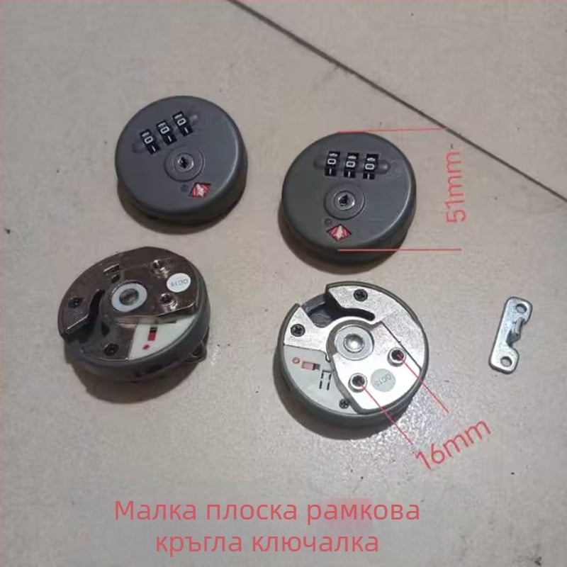 Кръгла combinaционна ключалка за багаж – против кражба, материал пластмаса, аксесоари за чанти