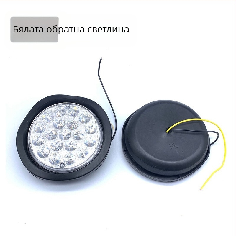Комплект лампена сборка за полуприцепово задно осветление, 24V, кръгло, спирачка, мигач, задна светлина