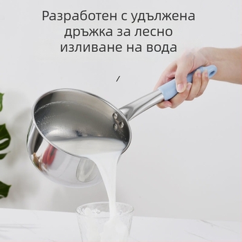 Голяма лъжица за супа за кафетерий, неръждаема стомана, марка Rongyou, произход Чаожоу (Китай), възможност за печат на лого, пусната през лятото на 2016 година.