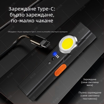 Магнитна презареждаща LED инспекционна светлина за авторемонт – аварийна лампа за работа