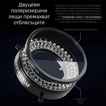 Осветител за микроскоп с пръстеново осветление – HD микроскоп, индустриален клас, LCD осветление, поляризационен пръстен, за ремонт на мобилни телефони