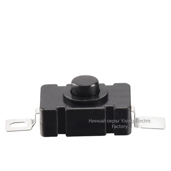 Миниатюрен самозаключващ се бутонен превключвател (24V, IP20, 2000 електрически цикъла, 2000 механични цикъла, таб-пиново свързване)