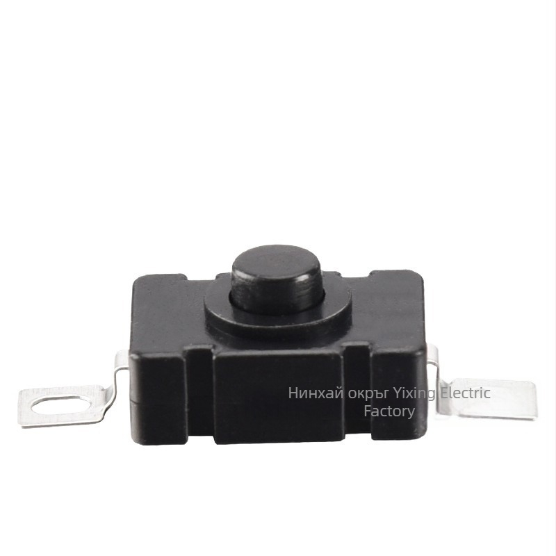 Миниатюрен самозаключващ се бутонен превключвател (24V, IP20, 2000 електрически цикъла, 2000 механични цикъла, таб-пиново свързване)