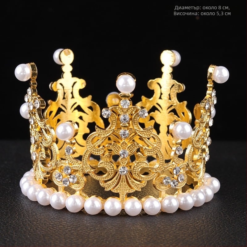 Корона за глава от сплав – дамски стил на знаменитост, електроплакирана сватбена украса за коса