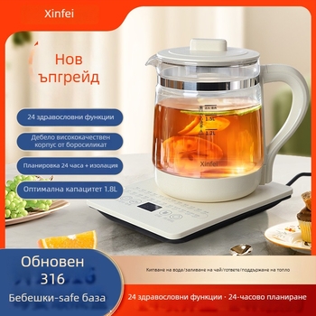Xinfei Xht-ys-62 електрически чайник, стъклен корпус, 1.5–2 л, 220 V, 500–1000 W, сензорно управление
