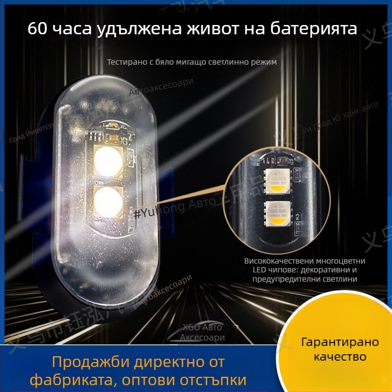 Безжично авиационно светило със строб за ремаркети и мотори – 12V, 0.2A, 1W, овален абажур