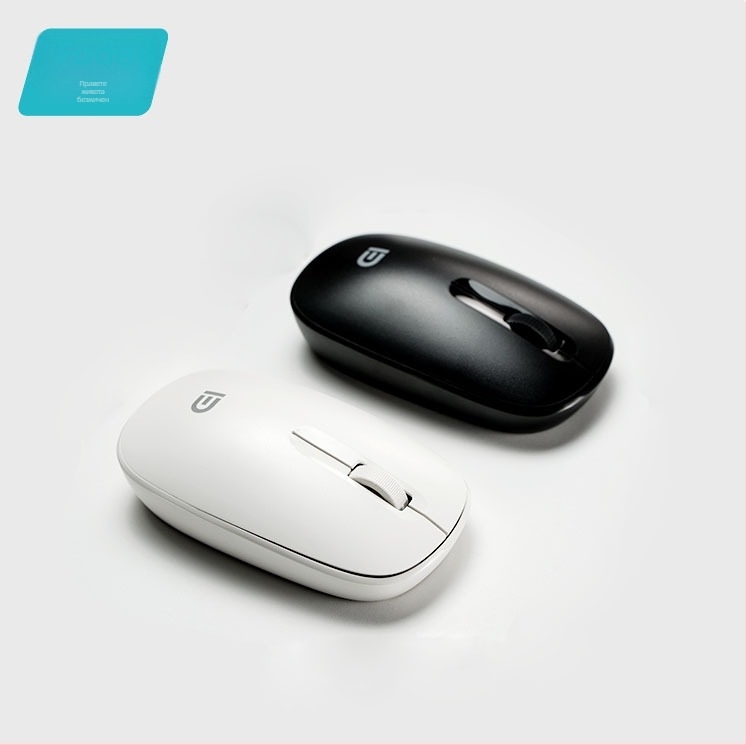 Безжична мишка USB, 2.4GHz безжично предаване, 1000dpi оптично, 3 бутона, ергономичен дизайн