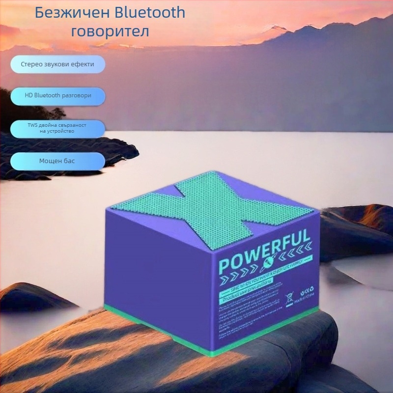 Bluetooth X3 преносим мини говорител за открито – BT 5.0, вградена батерия 300–500 mAh, мощност 5 W, обхват 10 m, SNR ≥70 dB