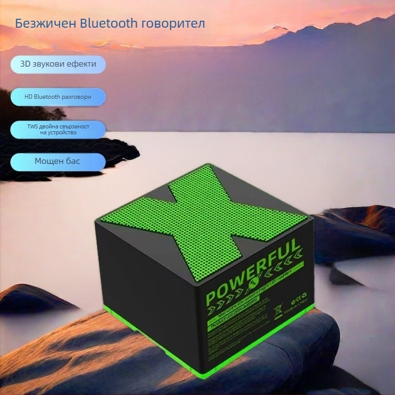 Bluetooth X3 преносим мини говорител за открито – BT 5.0, вградена батерия 300–500 mAh, мощност 5 W, обхват 10 m, SNR ≥70 dB