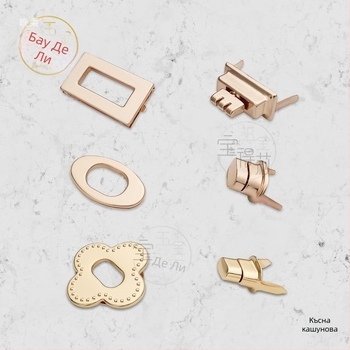 Закопчалка за чанта Twist Lock – метална, DIY, пружинна въртяща се ключалка, кръгла/овала, бутон с пръстен