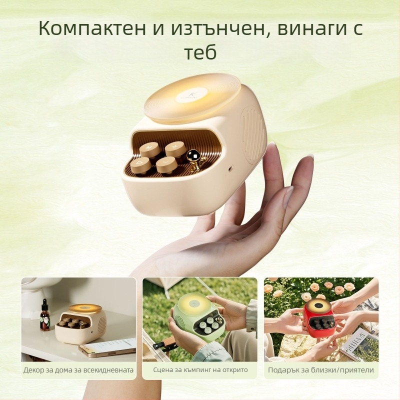 Bluetooth говорител с два говорителя, BT 5.3, честотен обхват 100 Hz–20 kHz, SNR ≥70 dB, вградена батерия 1000–1200 mAh