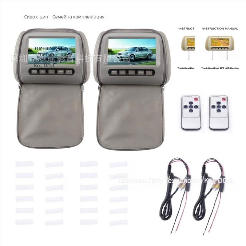 Автомобилен LCD монитор за облегалка DL-HM715, TFT-LCD, 800x480, CVBS вход, универсална съвместимост