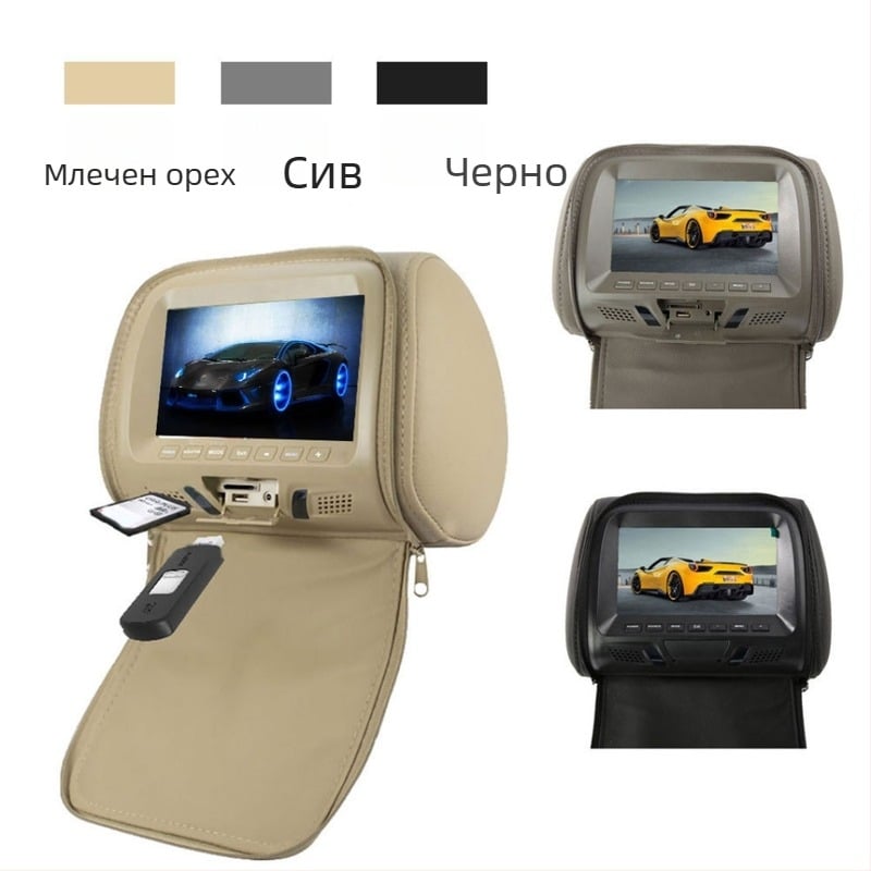 Автомобилен монитор за облегалка MP5 с USB и SD карта, LED дисплей, резолюция 800×480, AV вход, модел JH1013-MP501