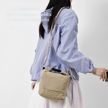 Чанта за камера през кръст за Fujifilm mirrorless и Canon – лека найлонова защитна чанта с полиестерна подплата