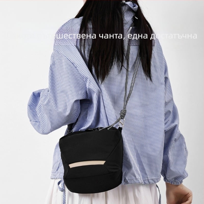 Чанта за камера през кръст за Fujifilm mirrorless и Canon – лека найлонова защитна чанта с полиестерна подплата