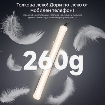 Портативна светлина за fotografiya (E27, 21W, 6500K, регулируема яркост, вградена батерия)