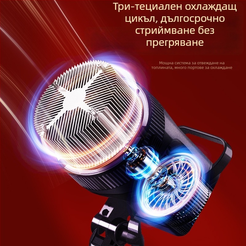 Светлина за лайв стрийм с COB LED, 107W, 220V, 2700–6500K, регулируема яркост, независимо захранване, обхват до 10 м