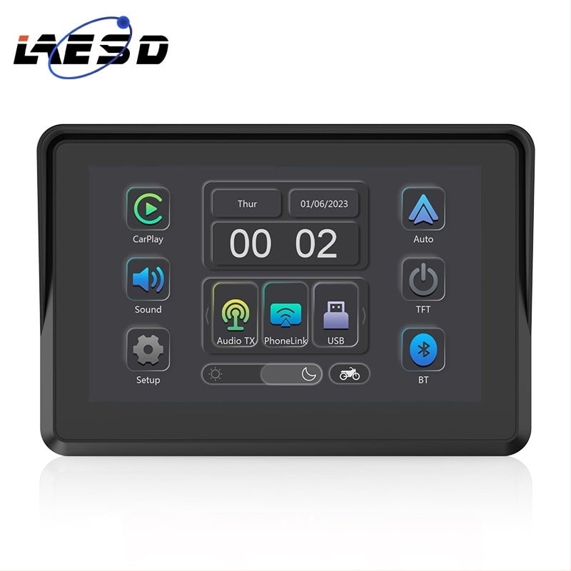 Портативен навигатор за мотоциклет с мониторинг на налягането в гумите, Android Auto и CarPlay, Wi‑Fi и 3D карти