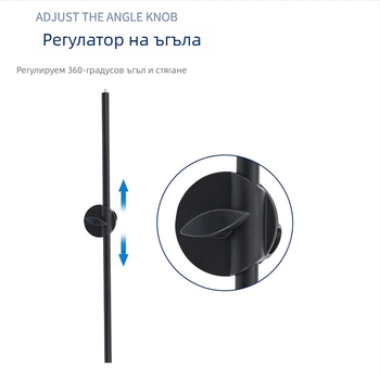 Rich многофункционален удължителен прът за микрофон и смартфон за селфи, регулируем, метал/пластмаса