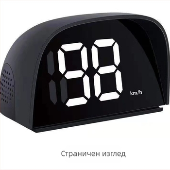 HUD радарен скоростомер за автомобил - реално време на скоростта, измерване на скорост при светлинни сигнали, напомняне за бензиностанция - Модел Y01, USB захранване, точност 1.0, 24V
