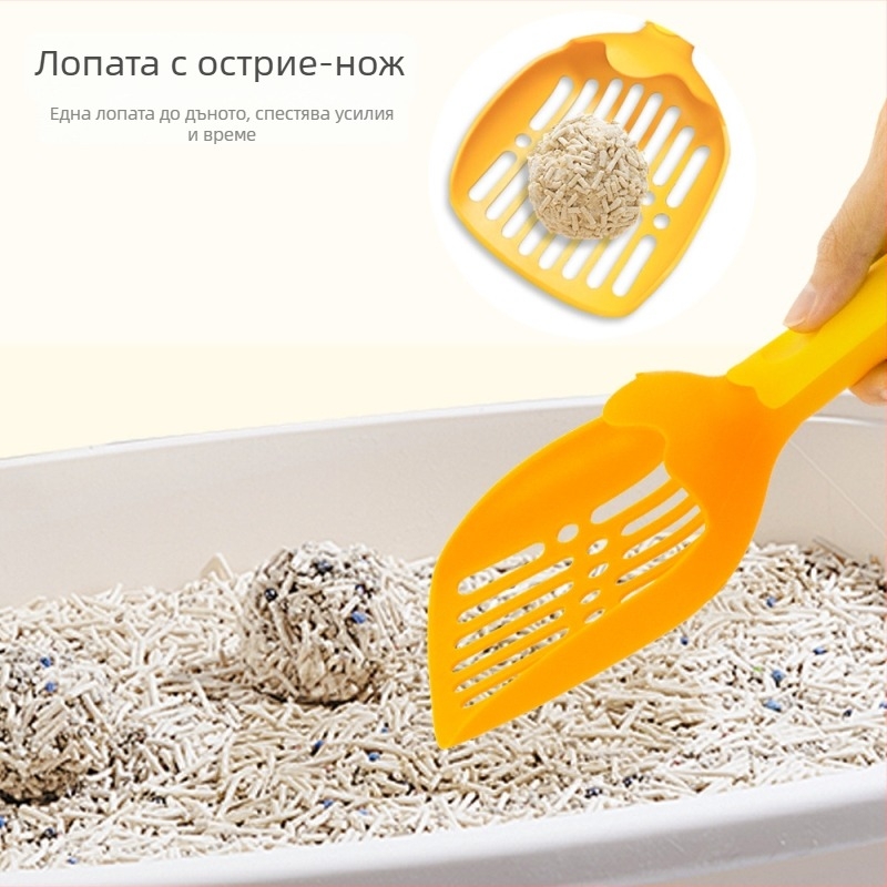 Котешка лопатка за пясък с фини дупки, универсална за котки и кучета, материал PP, опаковка от 100 бр., произход Дънгуан