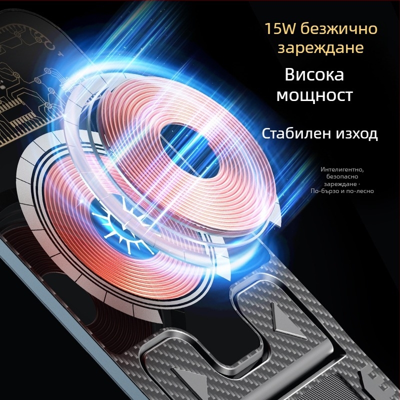 Нов многофункционален безжичен 3-в-1 настолен зарядник за iPhone и слушалки, магнитно зареждане, QC 3.0, до 15 W