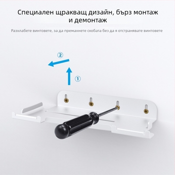 PS5 Slim стенна стойка за конзола – Железен държач за стенно монтиране, рафт за съхранение, модел Ps5slim console