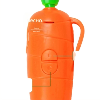 Морковоподобна записваща писалка — образователна играчка, запис 40 сек., формат на записа: Друг, AA батерия, корпус ABS, без слот за карта памет