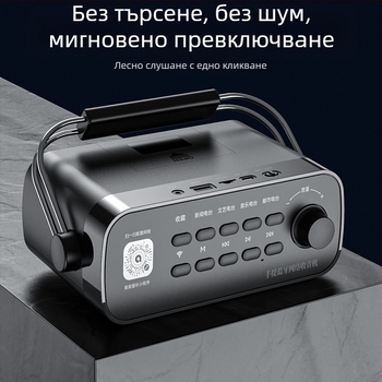 S100 Wi‑Fi интернет радио – пълен обхват, цифрово настройване, 10W RMS, Bluetooth/MP3/WMA, 3000mAh батерия