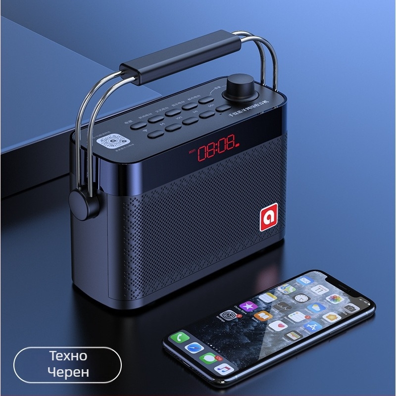 S100 Wi‑Fi интернет радио – пълен обхват, цифрово настройване, 10W RMS, Bluetooth/MP3/WMA, 3000mAh батерия