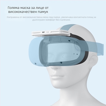 Oculus Quest 2 маска с въздушно охлаждане и вентилатор за циркулация — Модел: quest 2 Mask; Батерия: 700 mA; Тегло: 222 g; Материал: пластмаса; Носене: върху глава