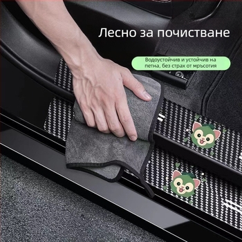 PVC антиколизионна лента за прагове на автомобил, модел TZ009+TZ010, персонализиране налично