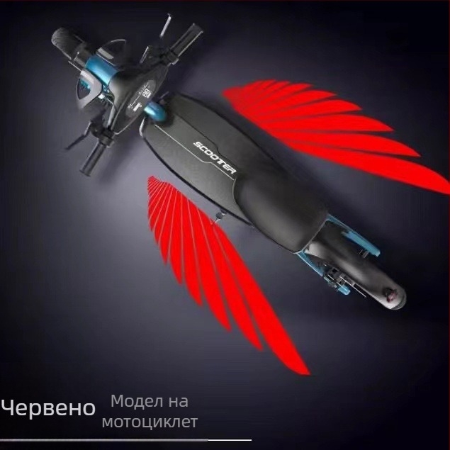 New sanlian Мотоциклетни ангелски криле със LED светлина за посрещане, алуминиев сплав, педал за крак, 9-60V, 3.8A
