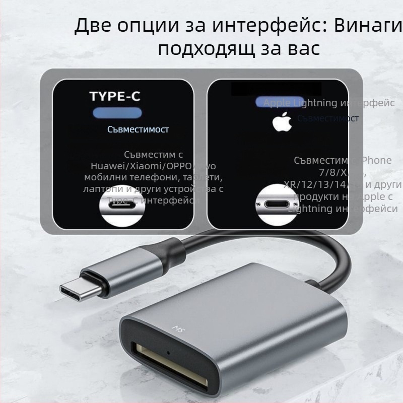 XD четец за карти Olympus – USB 2.0 външен, поддръжка на XD карта, iOS съвместим, алуминиева сплав
