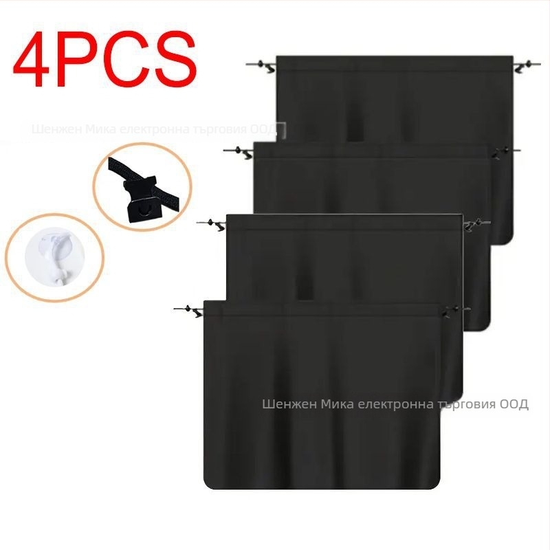 Автомобилна слънцезащитна завеса – полиестер, плътна непрозрачна, универсална за всички модели, окачвана