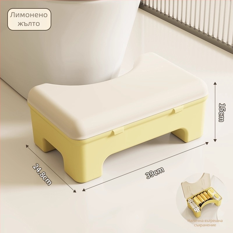 Пластмасова удебелена тоалетна табуретка от Qiaofeng – неразгъваема опора за баня